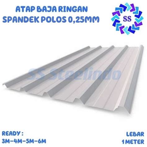 Jual ATAP BAJA RINGAN SPANDEK POLOS GALVALUM ZINCALUM 0 25 MM Shopee