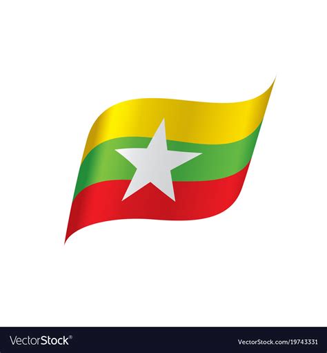 Myanmar Flag Cartoon