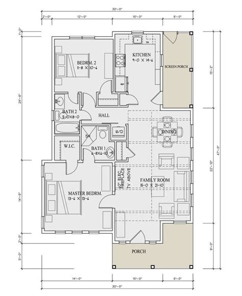 House Plan 041 00279 Cottage Plan 960 Square Feet 2 Bedrooms 1