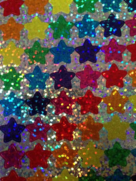 Colorful Sparkle Star Stickers Star Stickers Painting Custom Magnets