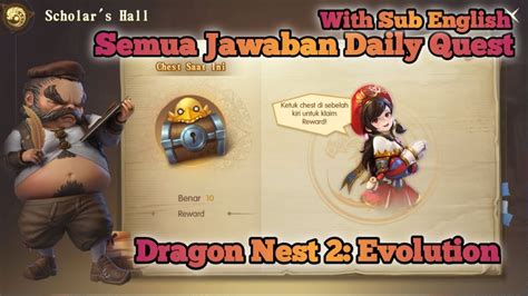 Semua Jawaban Daily Quest Scolar S Hall Dragon Nest 2 Evolution With