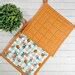 Quilted Potholders Kitchen Hot Pads Peach Kitchen Decor Etsy