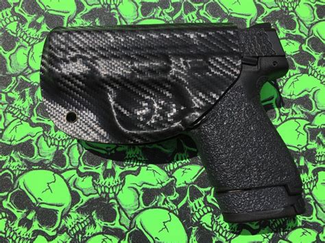 Sw M P Shield Custom Carbon Fiber Kydex Iwb Holster Laser Etsy