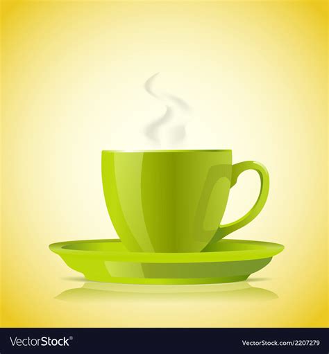 Green Tea Cup Vector