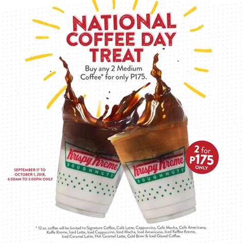 Krispy Kreme National Coffee Day Promo 2018 Manila On Sale