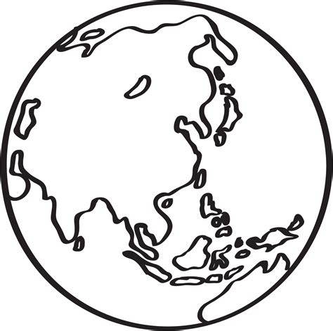 Freehand Drawing World Map Sketch On Globe 10330707 PNG