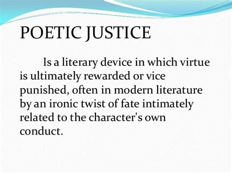 Poetic Justice Literary Devices Twist Of Fate Poetic Justice Ironic