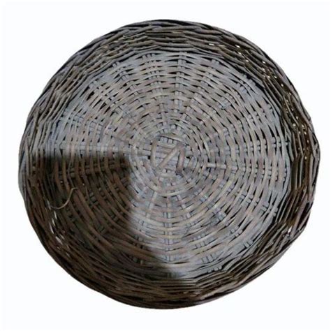 Brown Round Bamboo Cane Fruit Basket Size Dimension 24inch Dia