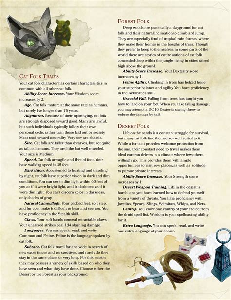 [homebrew] My Cat Folk Race For 5e R Dndnext