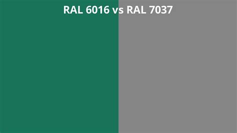 Ral 6016 Vs 7037 Ral Colour Chart Uk