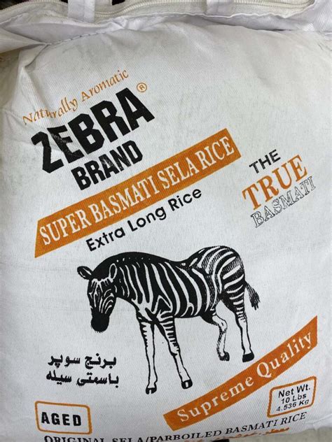 Zebra Super Basmati Sela Rice Indian Grocery Store Bombay Spiceland