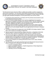 Sacramento County California Protocol For Out Of County Autopsy