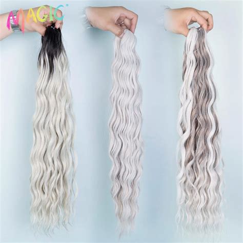 Magic Synthetic Hair Loose Deep Wave Braiding Hair Extensions 24 Water