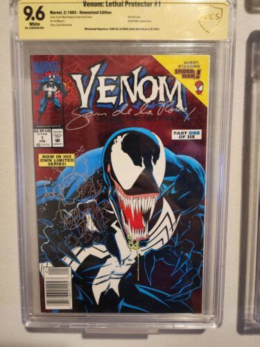 Venom Lethal Protector 1 CBCS 9 6 SS Newsstand Sam De La Rosa Sketch