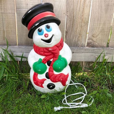 Plastic Lighted Snowman Outdoor Outdoor Lighting Ideas