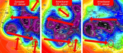 Winterprognose Luftmassengrenze Unwetter Starkschneefall Und Eine