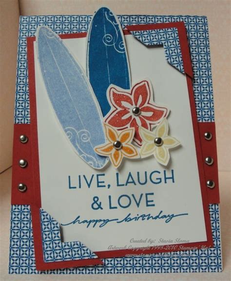 Stampin Scrappin With Stasia June Surfing Card Creative