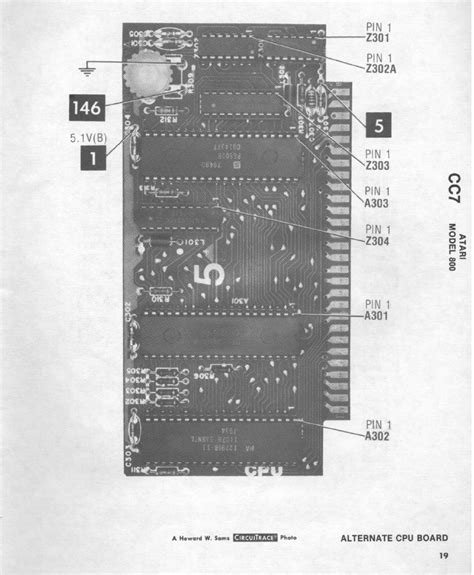 Atari 800 CPU Board Schematics With SALLY Atari 8 Bit Computers