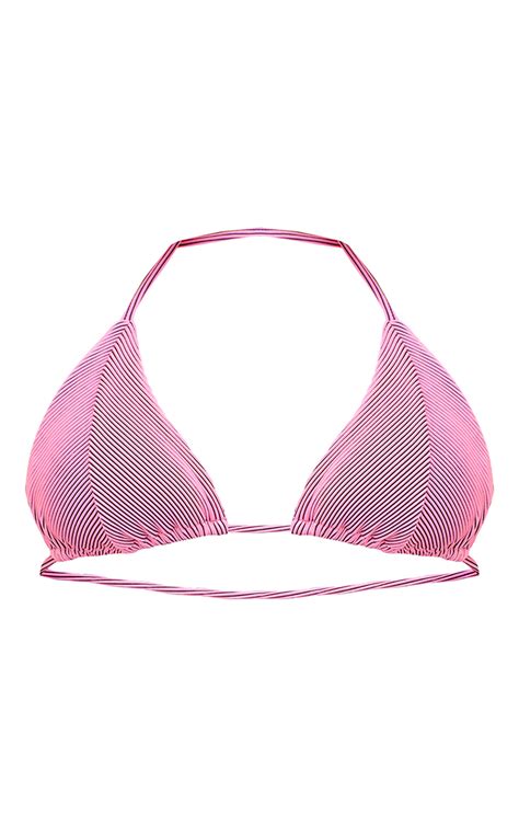 Plus Pink Textured Bikini Top Plus Size Plt Ksa