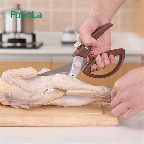 Japan FaSola Kitchen Home Scissors Stainless Steel Multifunctional