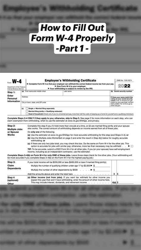 How To Fill Out Form W 4 Properly Part 1 Money Management