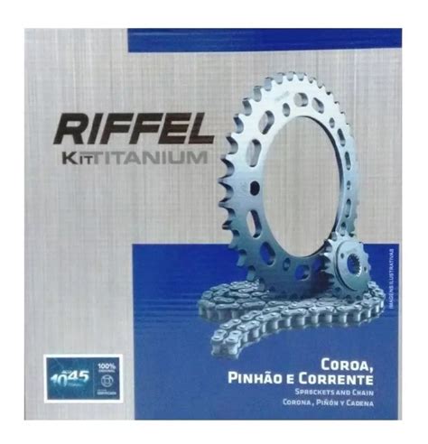 Kit Relacao Riffel Cg Fan Cargo Titanium Pe As De Motos