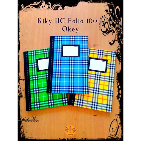 Jual Buku Tulis Hard Cover Kiky Buku Folio Okey Lembar Shopee