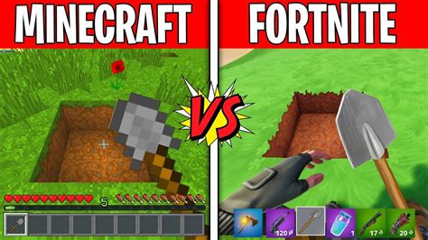 Minecraft Vs Fortnite Dances Skins Weapons And More Youtube