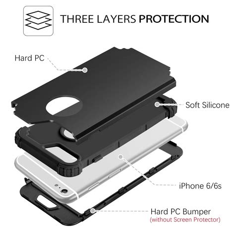 iPhone 6 Case, iPhone 6S Case, DUEDUE Heavy Duty Rugged Shockproof Drop
