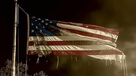 Premium Photo American Flag Fluttering In The Wind