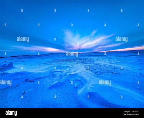 Saskatchewan winter sunrise Stock Photo - Alamy