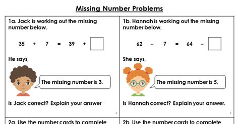 Missing Number Problems Reasoning And Problem Solving Classroom