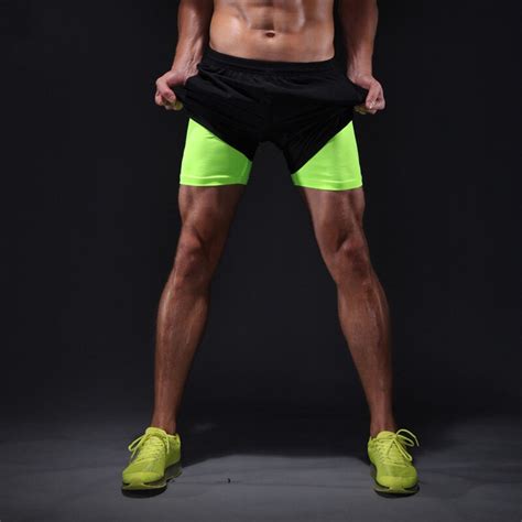 Gym Shorts 2 In 1 Men S Running Gym Compression Underwear Quick Dry Running Training Shorts