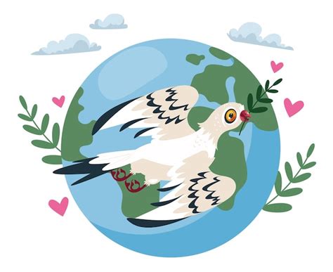 Птица голубь голубь символ мирной концепции дизайна графической ...