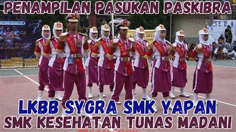 Penampilan Pasukan Paskibra Smk Kesehatan Tunas Madani Lkbb Sygra Smk