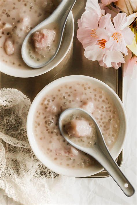 Taro Coconut Sago Dessert Soup Sift And Simmer