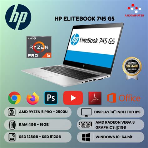 Jual Hp Elitebook G Amd Ryzen Pro U Inch Fhd Ips Gaming