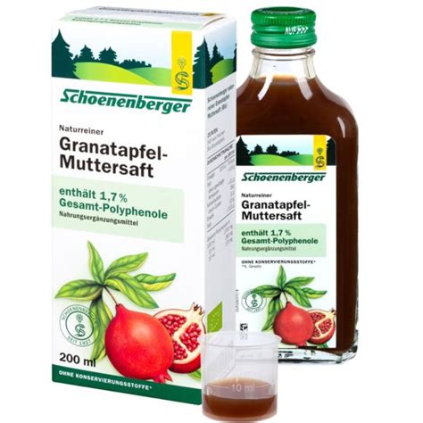 Schoenenberger Granatapfel Muttersaft Bio Naturelde