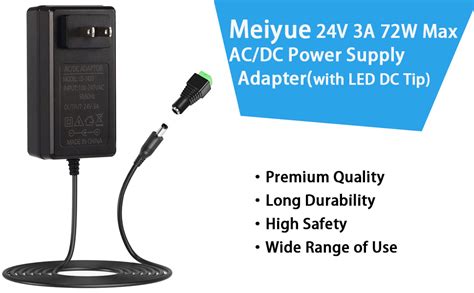 24v 3a Power Supply Adapter 100 240v Ac To Dc 24v 3a 72w Power Adapter