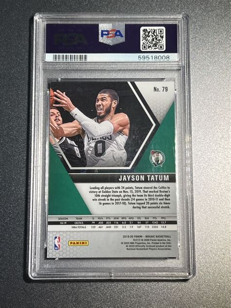 Jayson Tatum Panini Mosaic Celtics Psa Boston Celtics