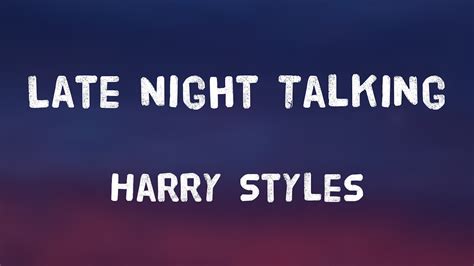 Late Night Talking Harry Styles Lyric Video Youtube