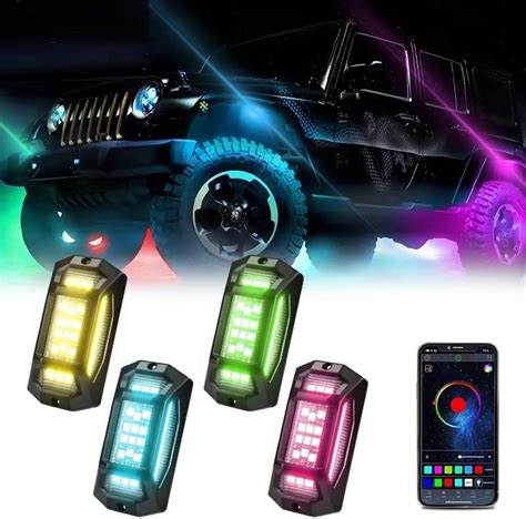 Yuguang Pods Rgb Led Rock Light Kits App Control Car Neon Underglow