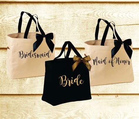 Personalized Bridal Tote Bag Bridesmaid Tote Bag Maid Of