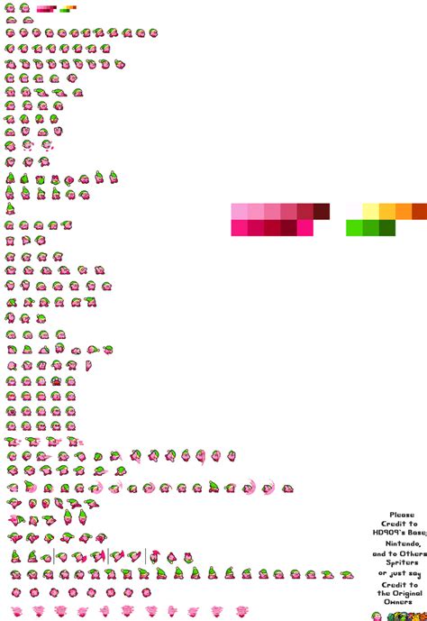 Basic Kirby Sprite Sheet Sword Cap V2 By Cosmetic Kmd On Deviantart