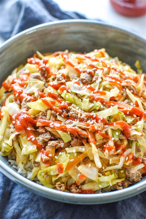 Spicy Ground Turkey & Cabbage Stir Fry Meal Prep - Project Meal Plan