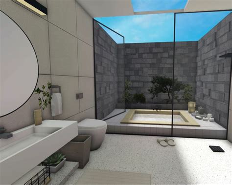 bloxburg bathroom 🌳 | House floor design, House layouts, Small house layout