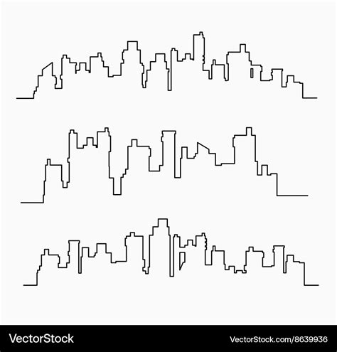 set linear royalty  vector image vectorstock