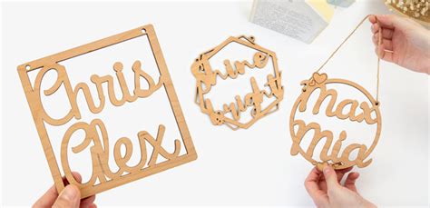 Personalised Wooden Name Signs Stikets