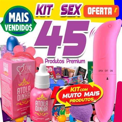 Kit Sex Shop 45 Produtos Eróticos E Sexy Top lubrificante intimo casal