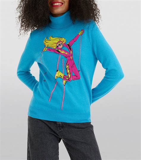 Womens Chinti Parker Blue X Barbie Ski Barbie Rollneck Sweater